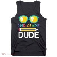 2nd Grade Dude Glasses Back School First Day Of School Tank Top thumb 0