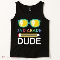 2nd Grade Dude Glasses Back School First Day Of School Tank Top thumb 2