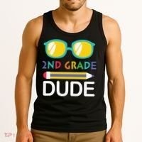 2nd Grade Dude Glasses Back School First Day Of School Tank Top thumb 3