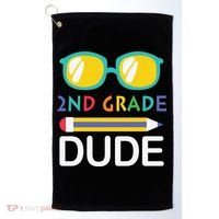 2nd Grade Dude Glasses Back School First Day Of School Golf Towel thumb 0