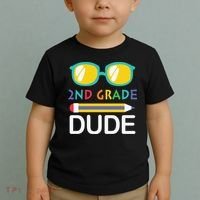 2nd Grade Dude Glasses Back School First Day Of School Toddler T-Shirt thumb 2