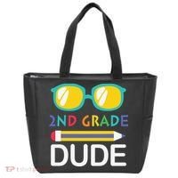2nd Grade Dude Glasses Back School First Day Of School Tote Bag thumb 0