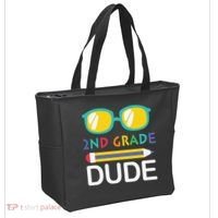 2nd Grade Dude Glasses Back School First Day Of School Tote Bag thumb 2