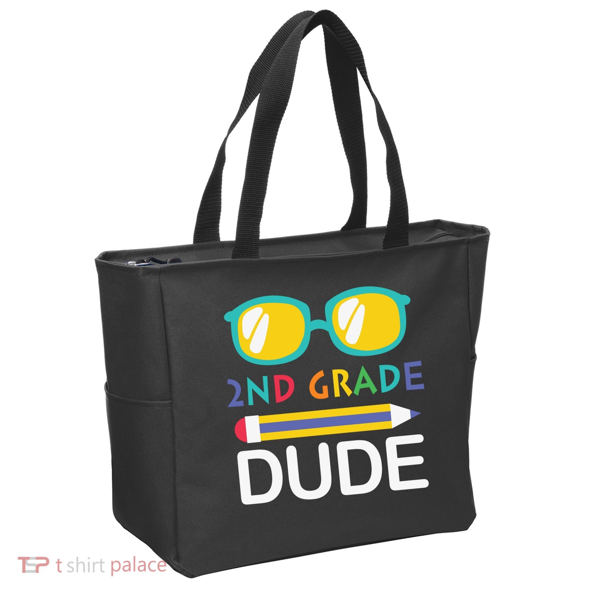 2nd Grade Dude Glasses Back School First Day Of School Tote Bag