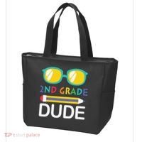 2nd Grade Dude Glasses Back School First Day Of School Tote Bag thumb 3