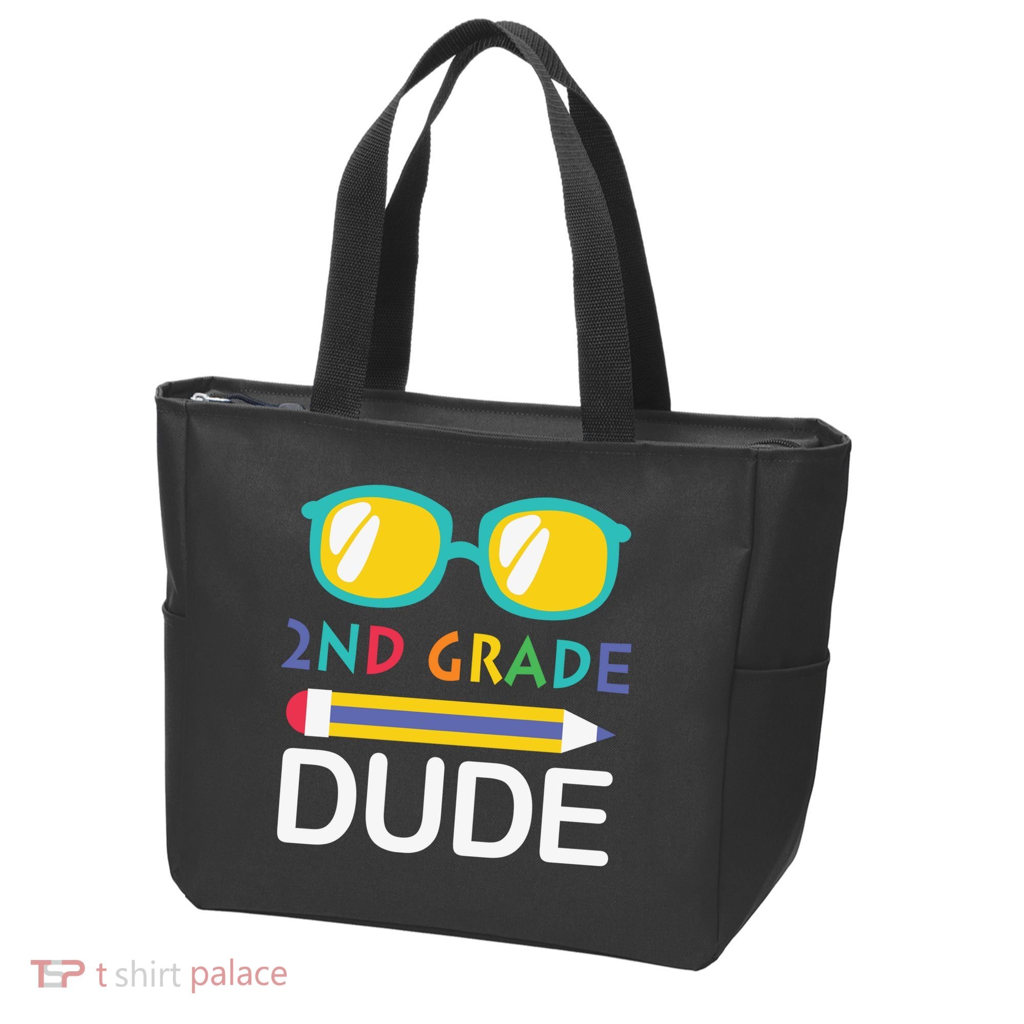 2nd Grade Dude Glasses Back School First Day Of School Tote Bag