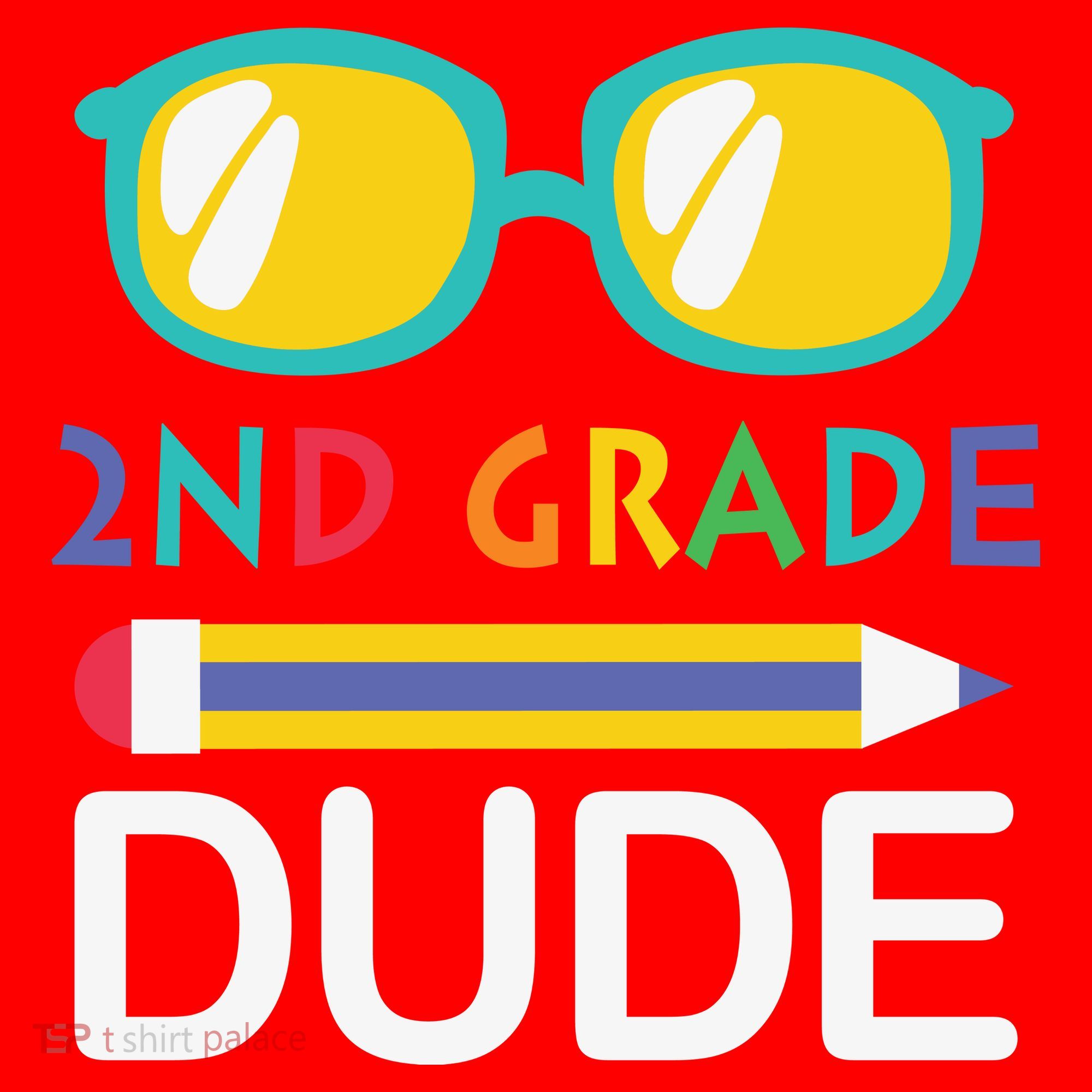 2nd Grade Dude Glasses Back School First Day Of School Santa Hat