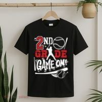 2nd Grade Game On First Day Of School Baseball Second Grade T-Shirt thumb 2