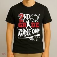 2nd Grade Game On First Day Of School Baseball Second Grade T-Shirt thumb 3