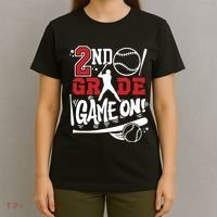 2nd Grade Game On First Day Of School Baseball Second Grade T-Shirt thumb 4