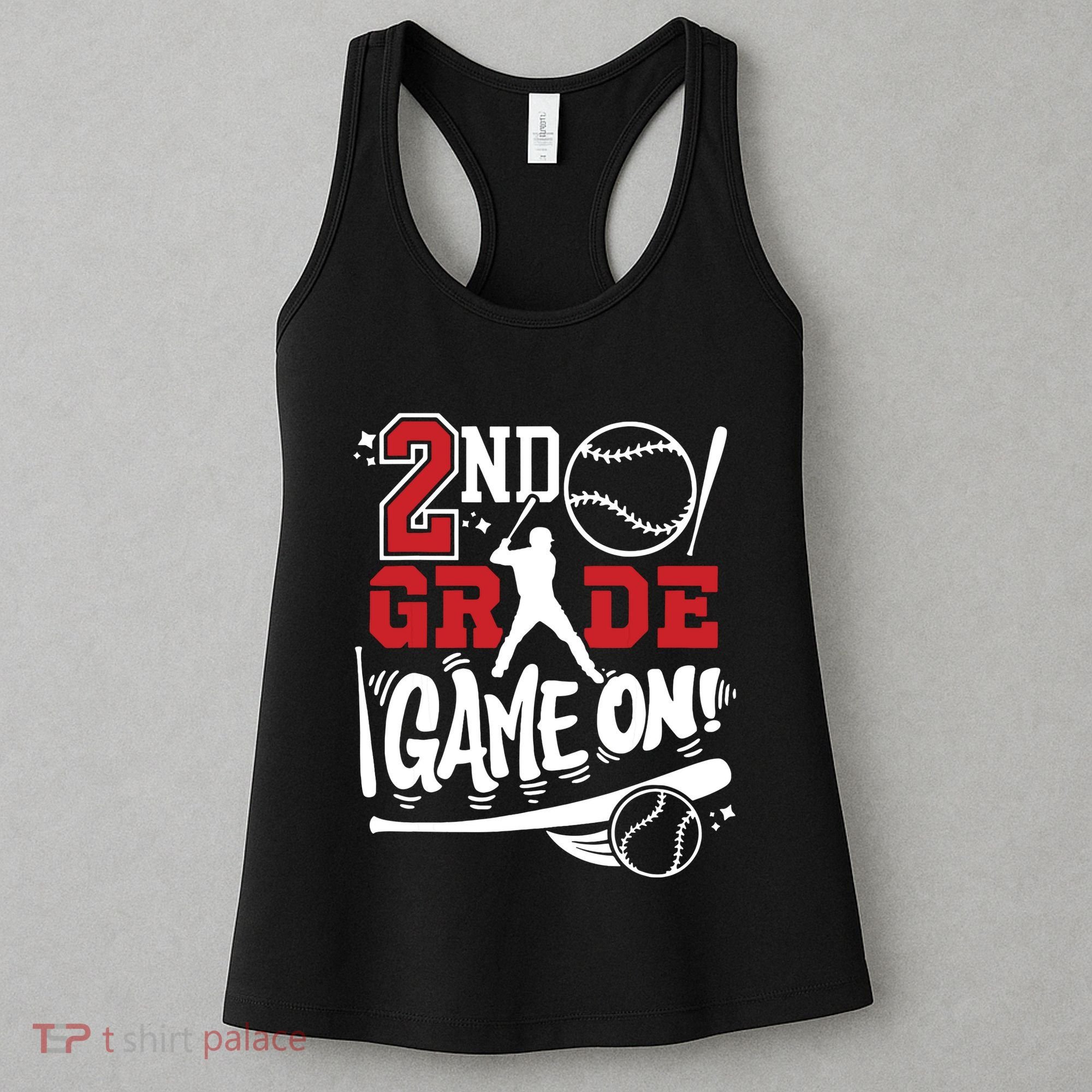 2nd Grade Game On First Day Of School Baseball Second Grade Women's Tank Top