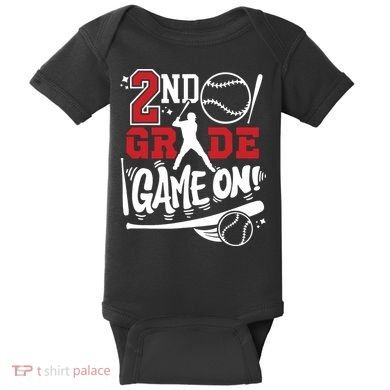 2nd Grade Game On First Day Of School Baseball Second Grade Baby Bodysuit