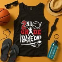 2nd Grade Game On First Day Of School Baseball Second Grade Tank Top thumb 4