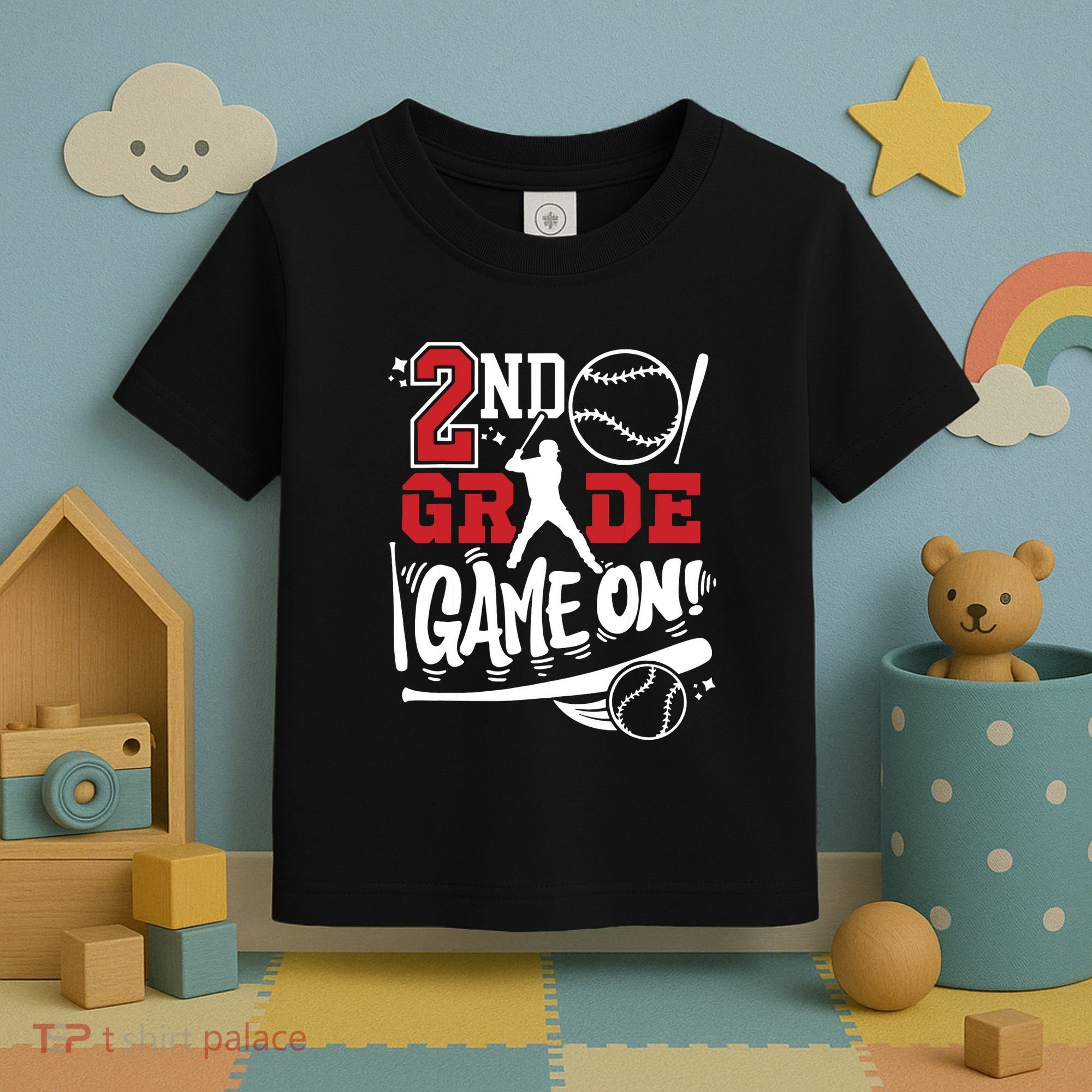 2nd Grade Game On First Day Of School Baseball Second Grade Toddler T-Shirt