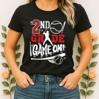 2nd Grade Game On First Day Of School Baseball Second Grade Women's T-Shirt thumb 2