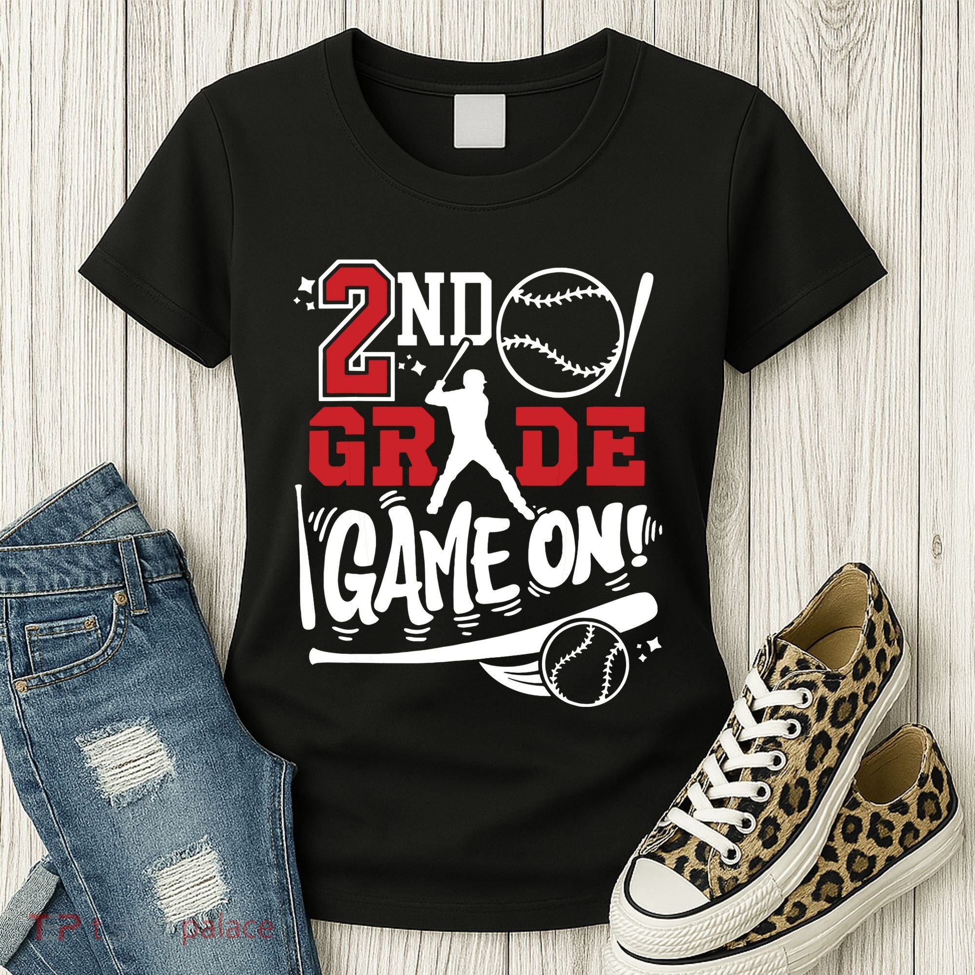 2nd Grade Game On First Day Of School Baseball Second Grade Women's T-Shirt