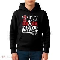 2nd Grade Game On First Day Of School Baseball Second Grade Kids Hoodie thumb 4