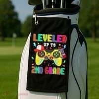 2Nd Grade Gamer First Day Second Grade Back To School Golf Towel thumb 2