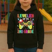 2Nd Grade Gamer First Day Second Grade Back To School Kids Hoodie thumb 3