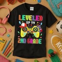 2Nd Grade Gamer First Day Second Grade Back To School Kids T-Shirt thumb 3