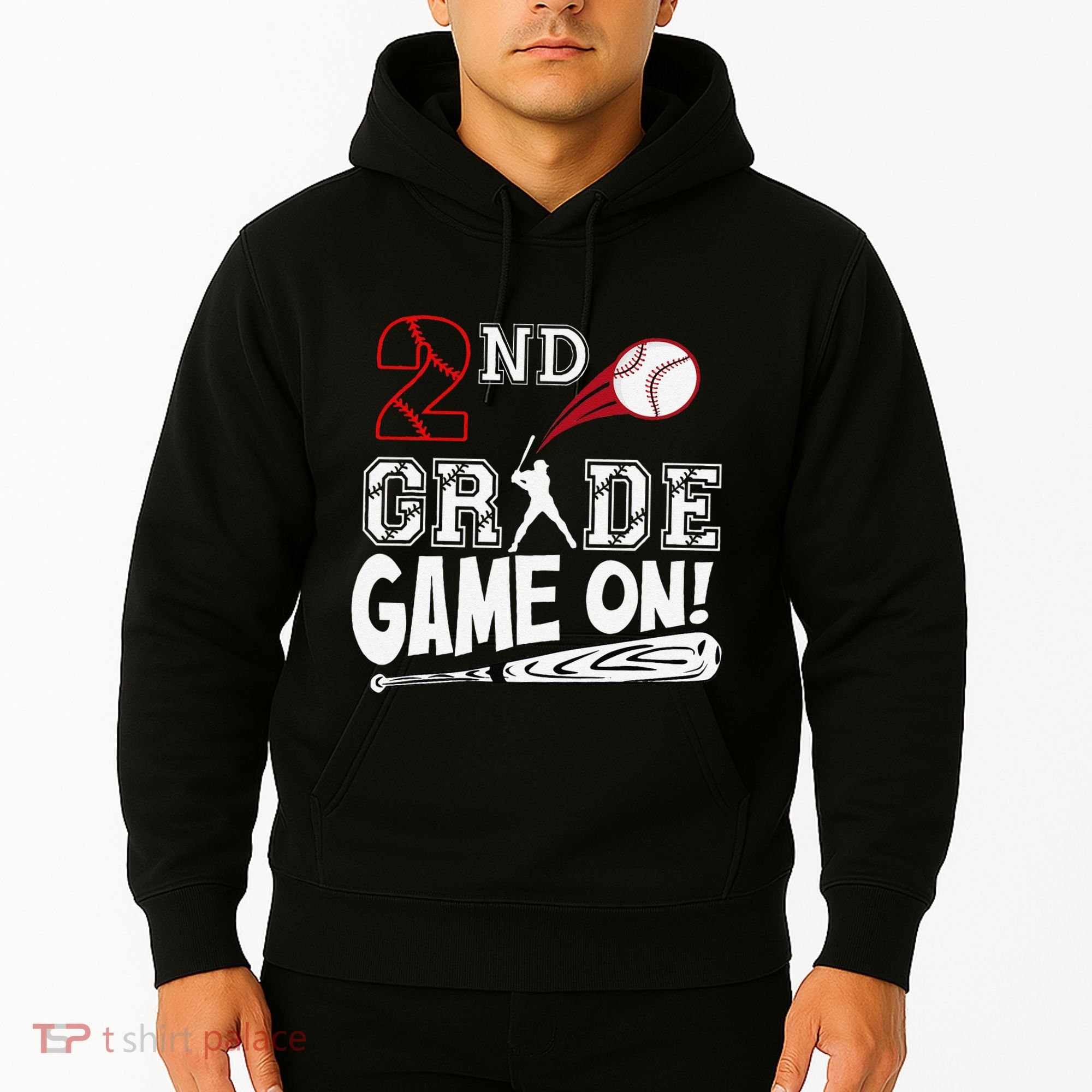 2nd Grade Game On First Day Of School Baseball Second Grade Gift Hoodie