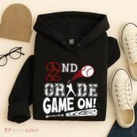 2nd Grade Game On First Day Of School Baseball Second Grade Gift Hoodie thumb 4