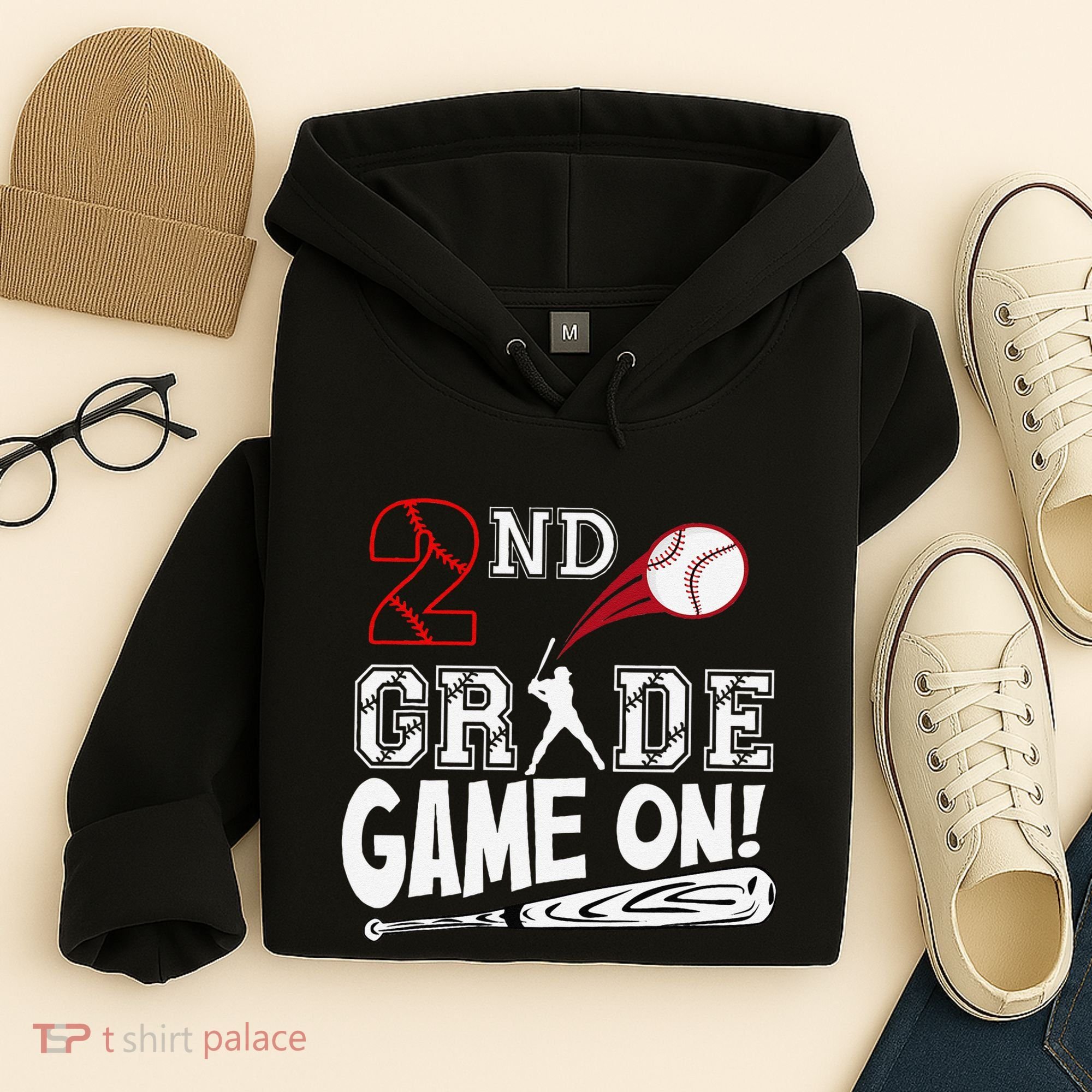 2nd Grade Game On First Day Of School Baseball Second Grade Gift Hoodie