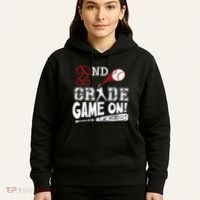 2nd Grade Game On First Day Of School Baseball Second Grade Gift Hoodie thumb 5