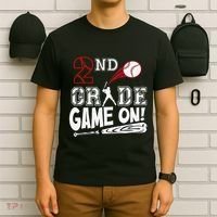 2nd Grade Game On First Day Of School Baseball Second Grade Gift T-Shirt thumb 6