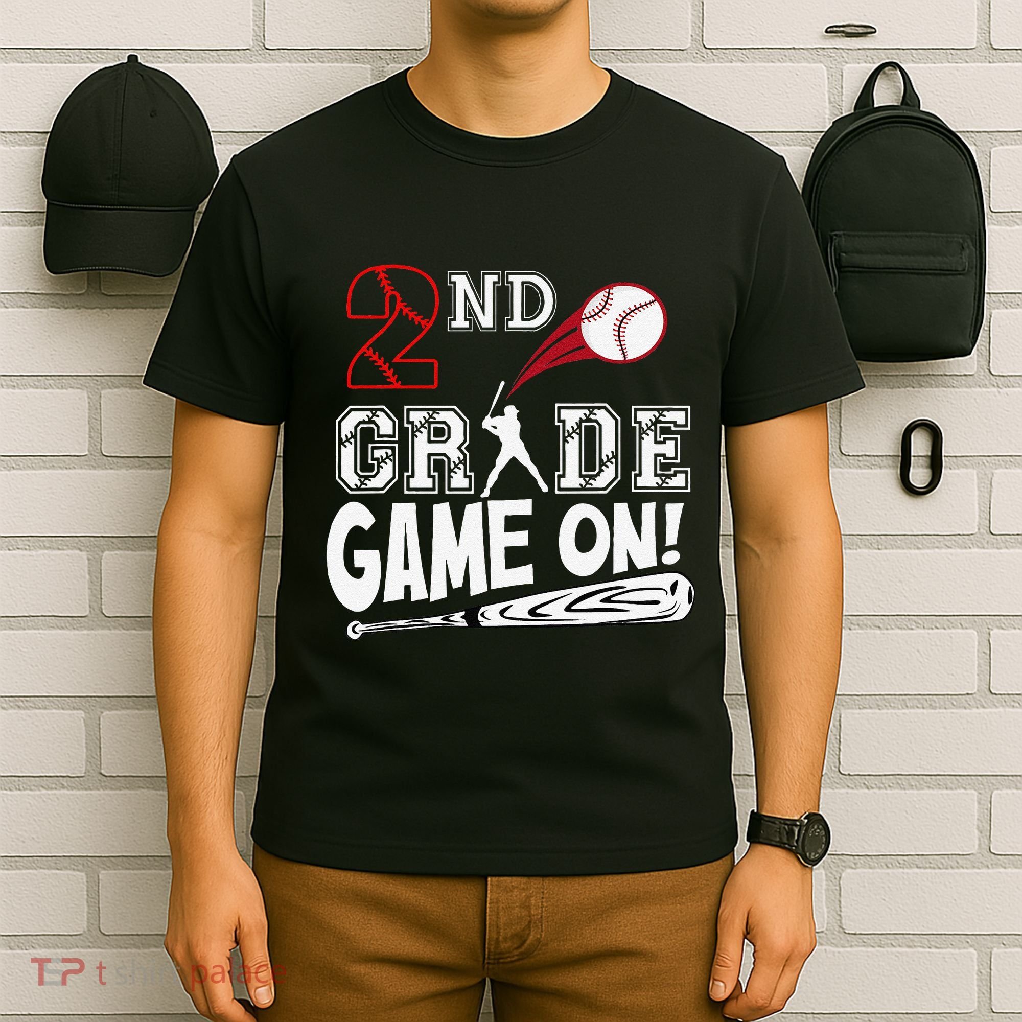 2nd Grade Game On First Day Of School Baseball Second Grade Gift T-Shirt