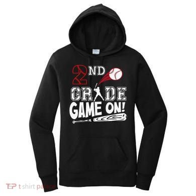 2nd Grade Game On First Day Of School Baseball Second Grade Gift Women's Hoodie