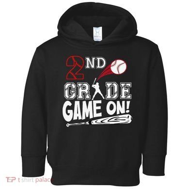 2nd Grade Game On First Day Of School Baseball Second Grade Gift Toddler Hoodie