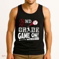 2nd Grade Game On First Day Of School Baseball Second Grade Gift Tank Top thumb 3