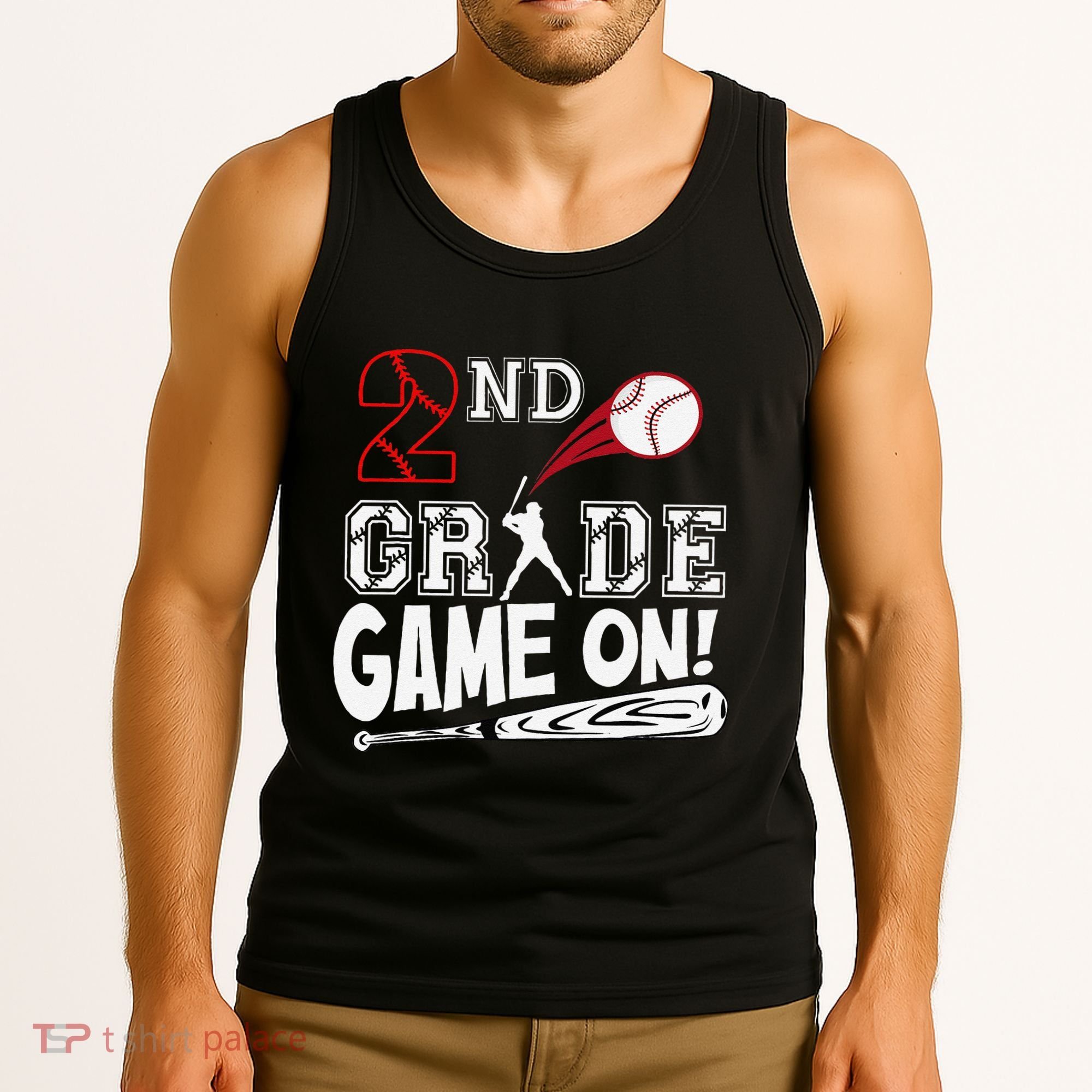 2nd Grade Game On First Day Of School Baseball Second Grade Gift Tank Top