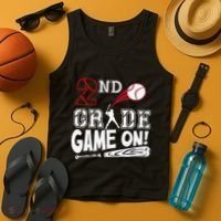 2nd Grade Game On First Day Of School Baseball Second Grade Gift Tank Top thumb 4