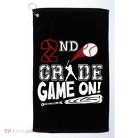 2nd Grade Game On First Day Of School Baseball Second Grade Gift Golf Towel thumb 0