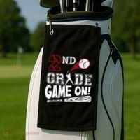2nd Grade Game On First Day Of School Baseball Second Grade Gift Golf Towel thumb 2