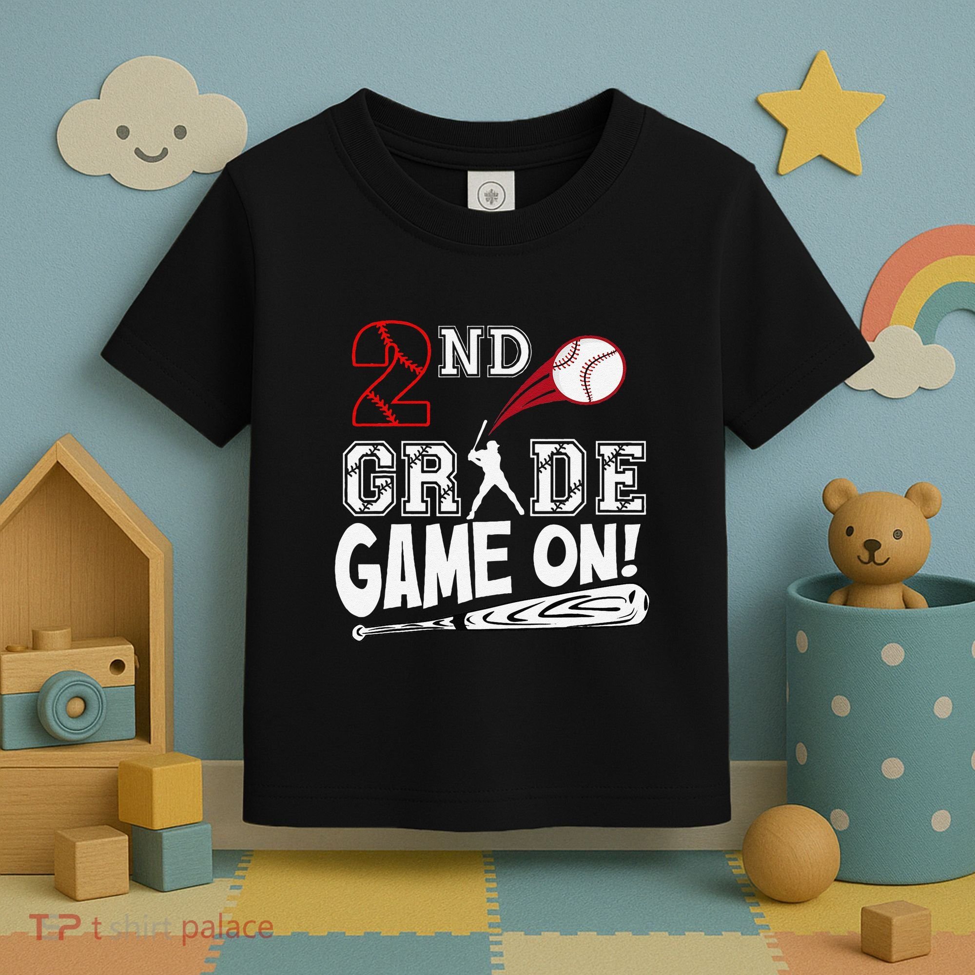 2nd Grade Game On First Day Of School Baseball Second Grade Gift Toddler T-Shirt