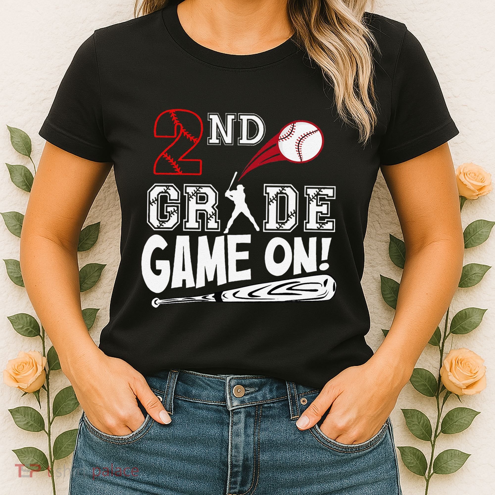 2nd Grade Game On First Day Of School Baseball Second Grade Gift Women's T-Shirt