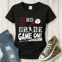 2nd Grade Game On First Day Of School Baseball Second Grade Gift Women's T-Shirt thumb 3