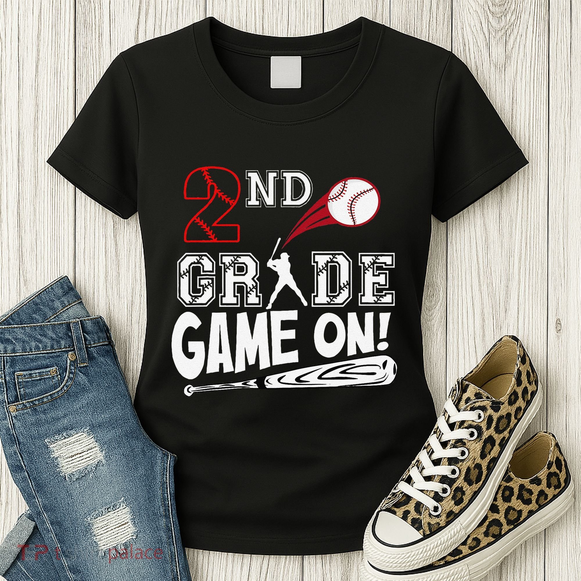 2nd Grade Game On First Day Of School Baseball Second Grade Gift Women's T-Shirt