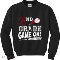 2nd Grade Game On First Day Of School Baseball Second Grade Gift Kids Sweatshirt thumb 0