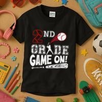 2nd Grade Game On First Day Of School Baseball Second Grade Gift Kids T-Shirt thumb 3