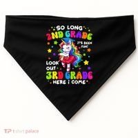 2nd Grade Graduation Girl 3rd Grade Here I Come Unicorn Grad  USA-Made Doggie Bandana thumb 0