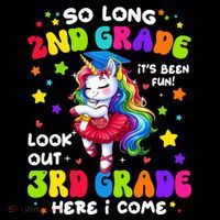 2nd Grade Graduation Girl 3rd Grade Here I Come Unicorn Grad  Hoodie thumb 7