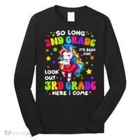 2nd Grade Graduation Girl 3rd Grade Here I Come Unicorn Grad  Long Sleeve Shirt thumb 0