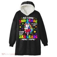 2nd Grade Graduation Girl 3rd Grade Here I Come Unicorn Grad  Hooded Wearable Blanket thumb 0