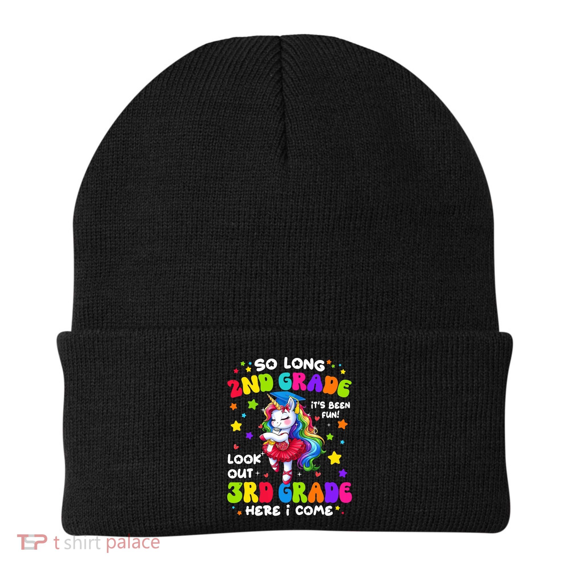2nd Grade Graduation Girl 3rd Grade Here I Come Unicorn Grad  Beanie