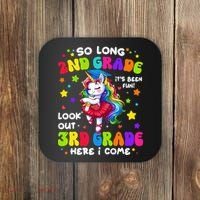 2nd Grade Graduation Girl 3rd Grade Here I Come Unicorn Grad  Coaster thumb 0