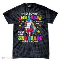 2nd Grade Graduation Girl 3rd Grade Here I Come Unicorn Grad  Tie-Dye T-Shirt thumb 0